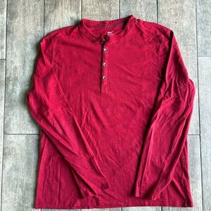 Gap Men's Long Sleeve Red Henley